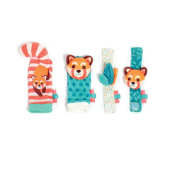 LUDI βρεφικά παιχνίδια Ludi Σετ καλτσάκια και περικάρπια με κουδουνάκια Ζωάκια