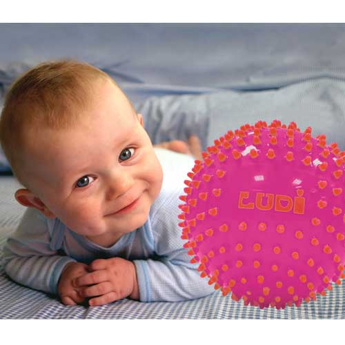 LUDI Βρεφικά Παιχνίδια Δραστηριοτήτων Ludi σετ 3 μεγάλες μπάλες αισθήσεων Ροζ 15 εκ.