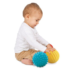 LUDI Βρεφικά Παιχνίδια Δραστηριοτήτων Ludi σετ 3 τεμάχια μπάλες αισθήσεων παιχνιδιού 8εκ.