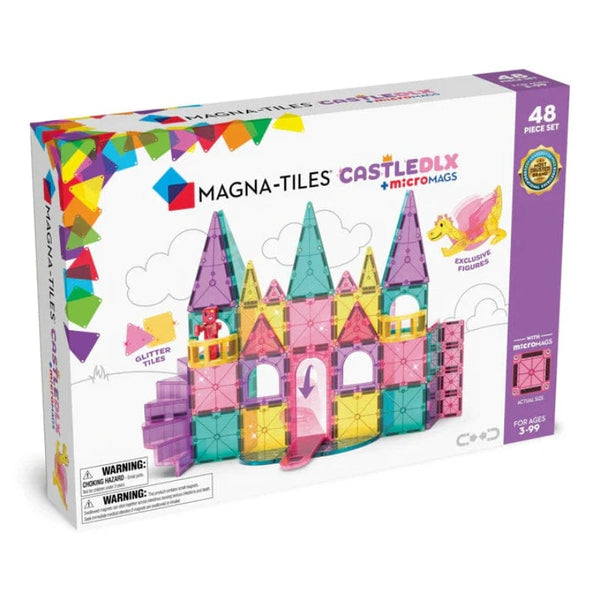 MAGNA-TILES Μαγνητικά Τουβλάκια Μαγνητικό Παιχνίδι 48 κομματιών Castle DLX 3ετών+ Magna Tiles 242048