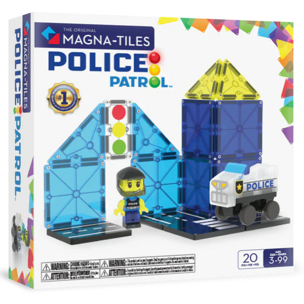 MAGNA-TILES Μαγνητικά Τουβλάκια MAGNA-TILES Μαγνητικό Παιχνίδι 20 κομματιών Police Patrol