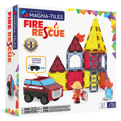 MAGNA-TILES Μαγνητικά Τουβλάκια MAGNA-TILES Μαγνητικό Παιχνίδι 27 κομματιών Fire Rescue
