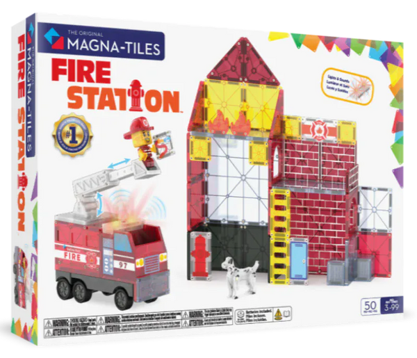 MAGNA-TILES Μαγνητικά Τουβλάκια MAGNA-TILES Μαγνητικό Παιχνίδι 50 κομματιών Fire Station