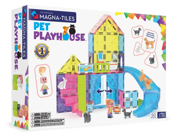 MAGNA-TILES Μαγνητικά Τουβλάκια MAGNA-TILES Μαγνητικό Παιχνίδι 50 κομματιών Pet Playhouse