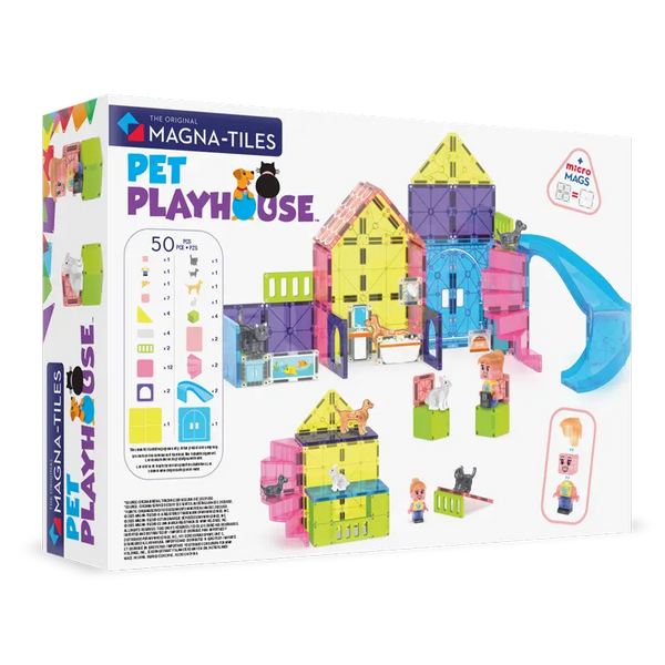 MAGNA-TILES Μαγνητικά Τουβλάκια MAGNA-TILES Μαγνητικό Παιχνίδι 50 κομματιών Pet Playhouse