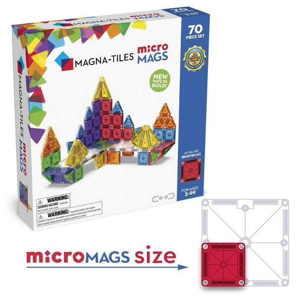 MAGNA-TILES Μαγνητικά Τουβλάκια Magna-Tiles Μαγνητικό παιχνίδι 70 κομματιών microMAGS Deluxe Set