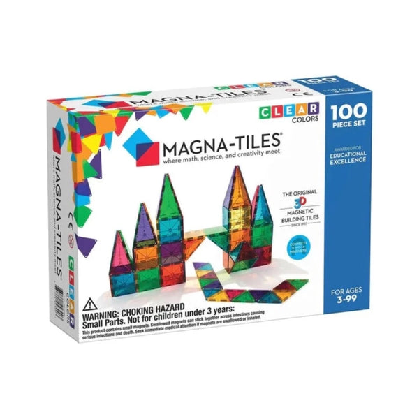 MAGNA-TILES Μαγνητικά Τουβλάκια Magna-Tiles Μαγνητικά Πλακίδια  Clear Colors 100τμχ