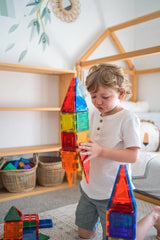 MAGNA-TILES Μαγνητικά Τουβλάκια Magna-Tiles Μαγνητικά Πλακίδια  Clear Colors 100τμχ