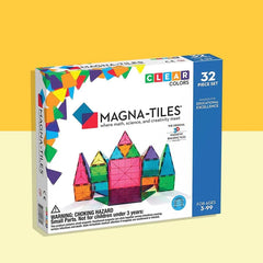 MAGNA-TILES Μαγνητικά Τουβλάκια Μαγνητικά Πλακίδια Magna-Tiles Clear Colors 32τμχ