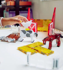 MAGNA-TILES Μαγνητικά Τουβλάκια Magna Tiles Μαγνητικό Παιχνίδι Farm Animals 3+ Ετών