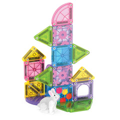 MAGNA-TILES Μαγνητικά Τουβλάκια MAGNA-TILES microMAGS Spring Garden Travel Set 24 Τεμάχια – Μικρά Μαγνητικά Πλακίδια STEM Ταξιδιού
