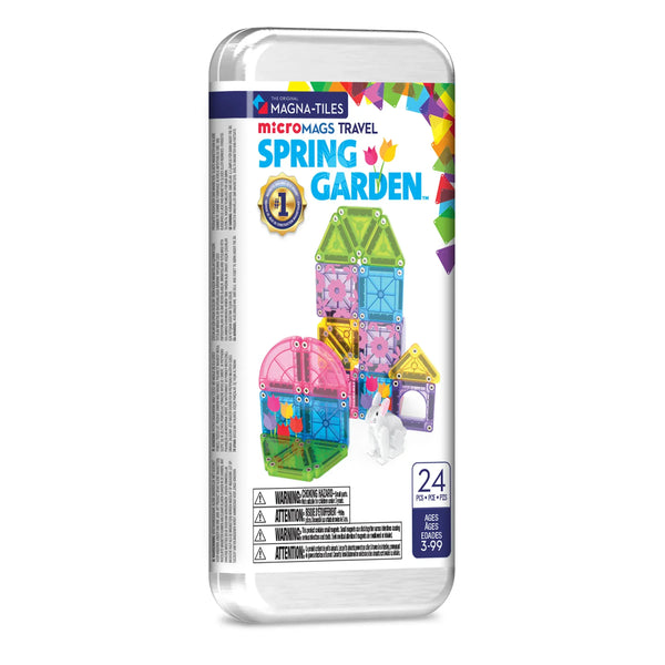 MAGNA-TILES Μαγνητικά Τουβλάκια MAGNA-TILES microMAGS Spring Garden Travel Set 24 Τεμάχια – Μικρά Μαγνητικά Πλακίδια STEM Ταξιδιού