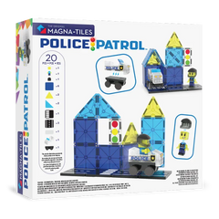 MAGNA-TILES Μαγνητικά Τουβλάκια MAGNA-TILES Police Station 35 Τεμάχια – Μαγνητικά Πλακίδια STEM για Αστυνομικό Σταθμό
