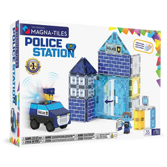 MAGNA-TILES Μαγνητικά Τουβλάκια MAGNA-TILES Police Station 35 Τεμάχια – Μαγνητικά Πλακίδια STEM για Αστυνομικό Σταθμό