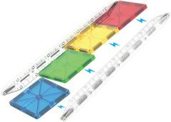 MAGNA-TILES Μαγνητικά Τουβλάκια MAGNA-TILES Rail Racers 33 Set