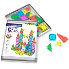 MAGNA-TILES Μαγνητικά Παιχνίδια MAGNA-TILES Travel Set Deluxe 55 Τεμάχια – Μαγνητικά Πλακίδια STEM για Ταξίδια & Μεταφορά