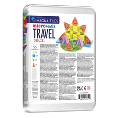 MAGNA-TILES Μαγνητικά Παιχνίδια MAGNA-TILES Travel Set Deluxe 55 Τεμάχια – Μαγνητικά Πλακίδια STEM για Ταξίδια & Μεταφορά