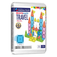 MAGNA-TILES Μαγνητικά Παιχνίδια MAGNA-TILES Travel Set Deluxe 55 Τεμάχια – Μαγνητικά Πλακίδια STEM για Ταξίδια & Μεταφορά