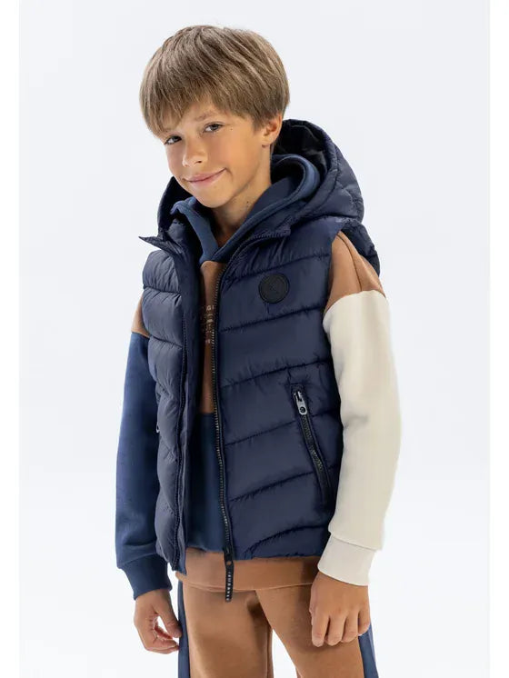 Minoti Μπουφάν Minoti Αμάνικο Μπουφάν  Γιλέκο Navy Blue Regular Fit Vest