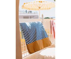 Monnëka πετσέτα θαλάσσης Πετσέτα Θαλάσσης 160x90cm Stripes Blues & Beyond – Monnëka