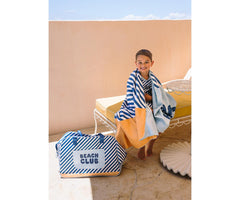 Monnëka πετσέτα θαλάσσης Πετσέτα Θαλάσσης 160x90cm Stripes Blues & Beyond – Monnëka