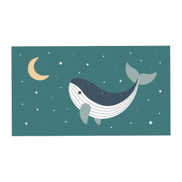 Monnëka πετσέτα θαλάσσης Πετσέτα Θαλάσσης 160x90cm Teal Whale – Monnëka