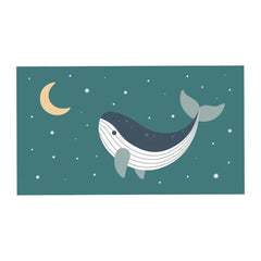 Monnëka πετσέτα θαλάσσης Πετσέτα Θαλάσσης 160x90cm Teal Whale – Monnëka