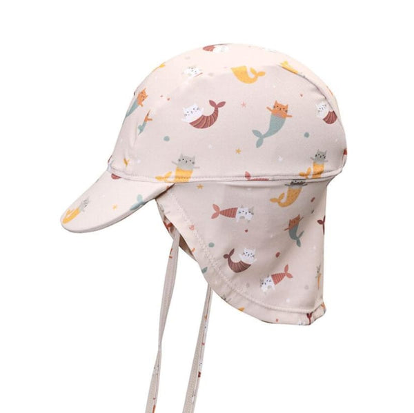 Monnëka καπελο 6-12M (74/80 CM) Καπέλο Παραλίας Αντηλιακής Προστασίας Mermaid Cats – Monnëka