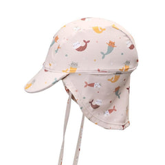Monnëka καπελο 6-12M (74/80 CM) Καπέλο Παραλίας Αντηλιακής Προστασίας Mermaid Cats – Monnëka