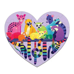 MUDPUPPY Ζωγραφική - Καλλιτεχνικά - Παζλ MUDPUPPY. Παζλ 24 κομματιών σε σχήμα καρδιάς - Πολύχρωμα ζωάκια