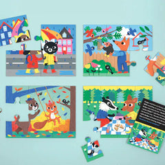 MUDPUPPY Ζωγραφική - Καλλιτεχνικά - Παζλ MUDPUPPY. Παζλ 4 σε 1 Αξιαγάπητα Ζωάκια