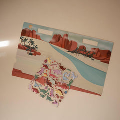 Mushie Ζωγραφική - Καλλιτεχνικά - Παζλ Βιβλίο με Επαναχρησιμοποιούμενα Αυτοκόλλητα Dinos – Mushie