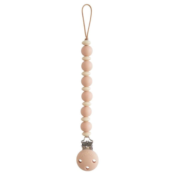 Mushie κλιπ πιπίλας Κλιπ Σιλικόνης για Πιπίπλες Luna Blush – Mushie
