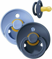 PICK A BOO Πιπίλες Bibs Πιπίλες Σετ 2τμχ. Blue Steel/Sky Blue 100% Φυσικό Καουτσούκ No 0-6m