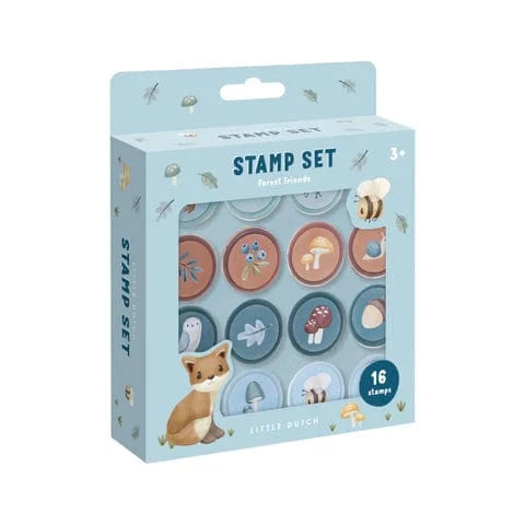 PICK A BOO Ζωγραφική - Καλλιτεχνικά - Παζλ LITTLE DUTCH. Σετ σφραγίδες Forest Friends