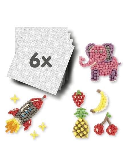 Playmais Ζωγραφική - Καλλιτεχνικά - Παζλ Playmais: 6 Κάρτες για ελεύθερο παιχνίδι, Σφουγγαράκια από καλαμπόκι