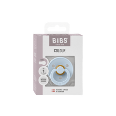 BIBS Πιπίλα COLOUR – BABY BLUE – ΣΤΡΟΓΓΥΛΗ No1