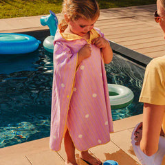 Quut Poncho Quut. Παιδικό πόντσο Κοχύλια Banana Pink