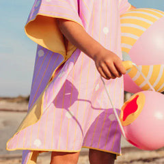 Quut Poncho Quut. Παιδικό πόντσο Κοχύλια Banana Pink