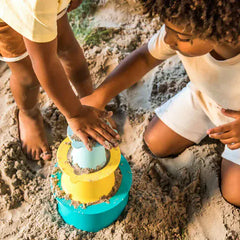 Quut Παιχνίδια θαλάσσης Quut. Κουβαδάκια για πύργους στην άμμο Lagoon/ Banana blue