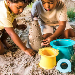 Quut Παιχνίδια θαλάσσης Quut. Κουβαδάκια για πύργους στην άμμο Lagoon/ Banana blue