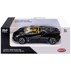 Re.el Toys Αυτοκίνητάκια Bugatti Mistral Μαύρη – Μεταλλικό Αυτοκίνητο Κλίμακας 1:24
