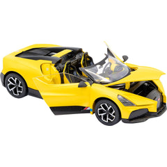 Re.el Toys Αυτοκίνητάκια Bugatti Mistral Κίτρινη – Μεταλλικό Αυτοκίνητο Κλίμακας 1:24
