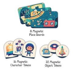 Svoora Μαγνητικά Παιχνίδια Svoora μαγνητικό βιβλίο δημιουργίας παραμυθιών My SvooryTales ‘Μέχρι το Διάστημα