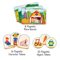 Svoora Μαγνητικά Παιχνίδια Svoora Μαγνητικό βιβλίο δημιουργίας παραμυθιών My SvooryTales 'Φάρμα'