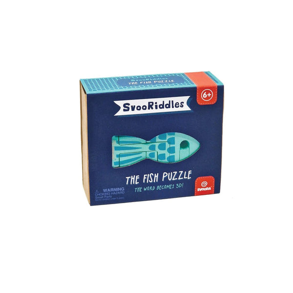 Svoora Ζωγραφική - Καλλιτεχνικά - Παζλ Svoora SvooRiddles ξύλινο τρισδιάστατο παζλ "FISH"