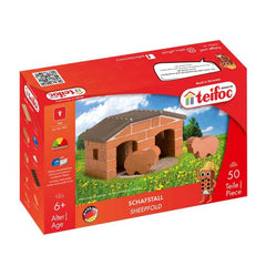 Teifoc Ζωγραφική - Καλλιτεχνικά - Παζλ Teifoc Χτίζοντας Στάβλο με ζώα 50τμχ.