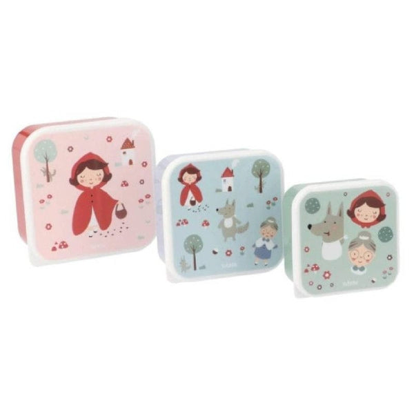 Tutete Παιδικά Δοχεία Φαγητού Tutete Σετ 3 φαγητοδοχείων Little Red