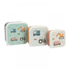 Tutete Παιδικά Δοχεία Φαγητού Tutete Σετ 3 φαγητοδοχείων Trucks