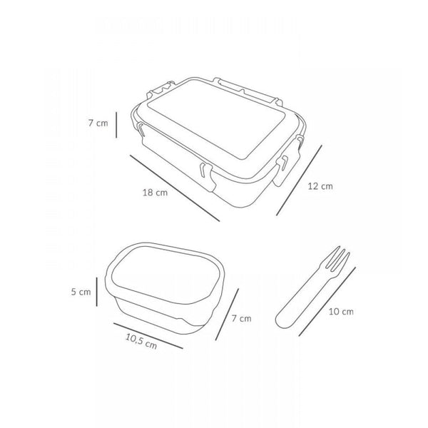 Tutete Παιδικά Δοχεία Φαγητού Tutete Μεγάλο Φαγητοδοχείο Geometric Nature